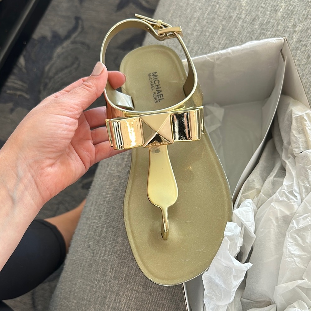 Michael Kors Gold Sandals